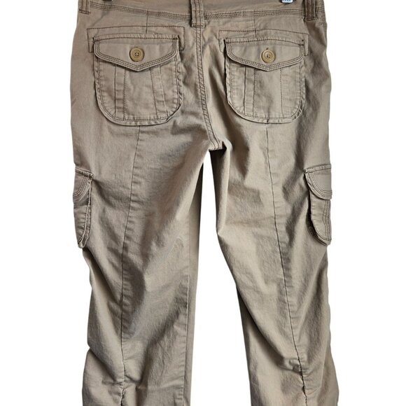The Limited Y2K  Sz 4 Khaki Cargo Capri Pants Sexy Cassidy Fit Low Rise - Picture 2 of 10